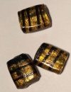Schmuckstein aus Glas, gold-braun